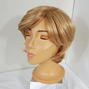 SOLD - Handtied Mono Top Wig Gold Blonde Wavy Bob NWT